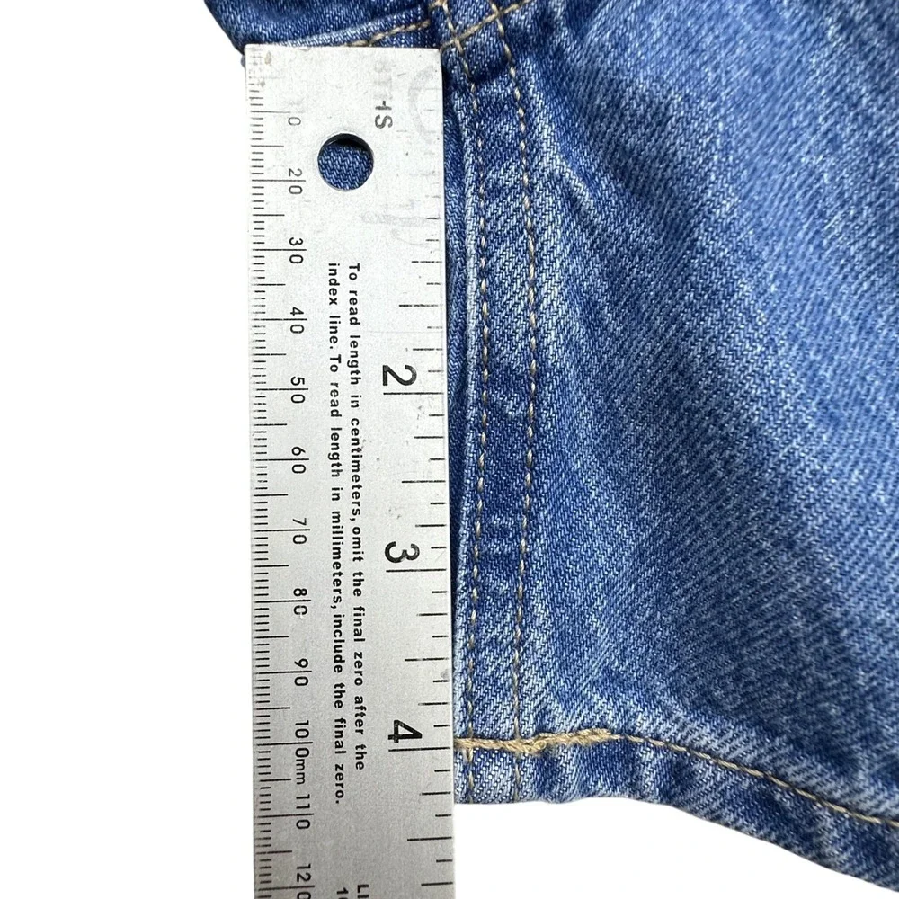 Old Navy Womens Wow Baggy Short High Rise Medium Wash Blue Denim Size 16